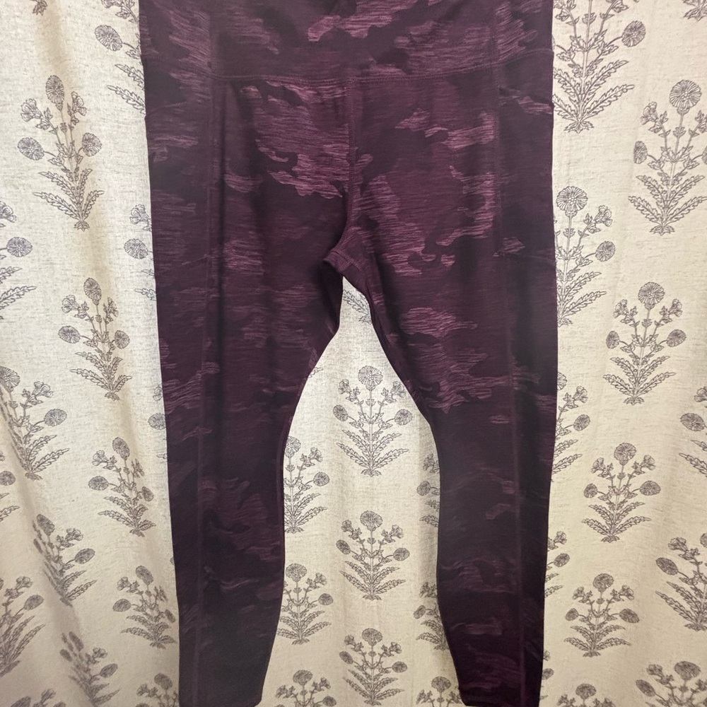 Avia Camouflage Leggings - Dark Purple